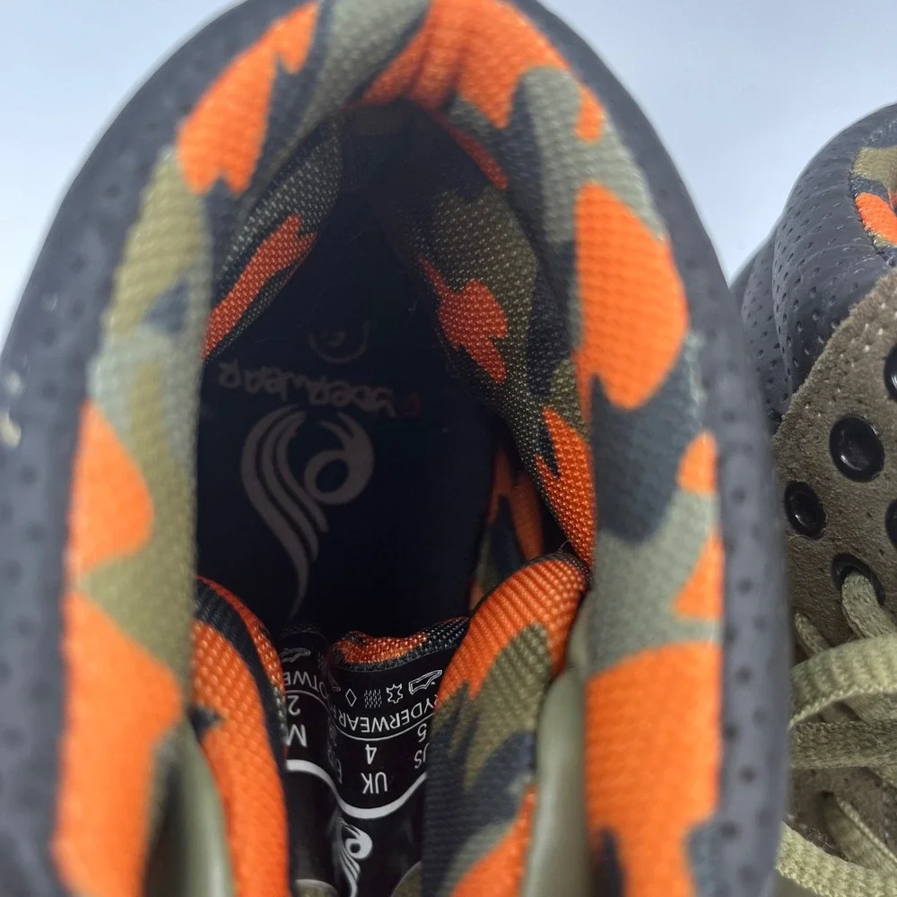Ryderwear Footwear Weightlifting Shoes Olive‎ Green Camo Orange Men's US 5 EUC